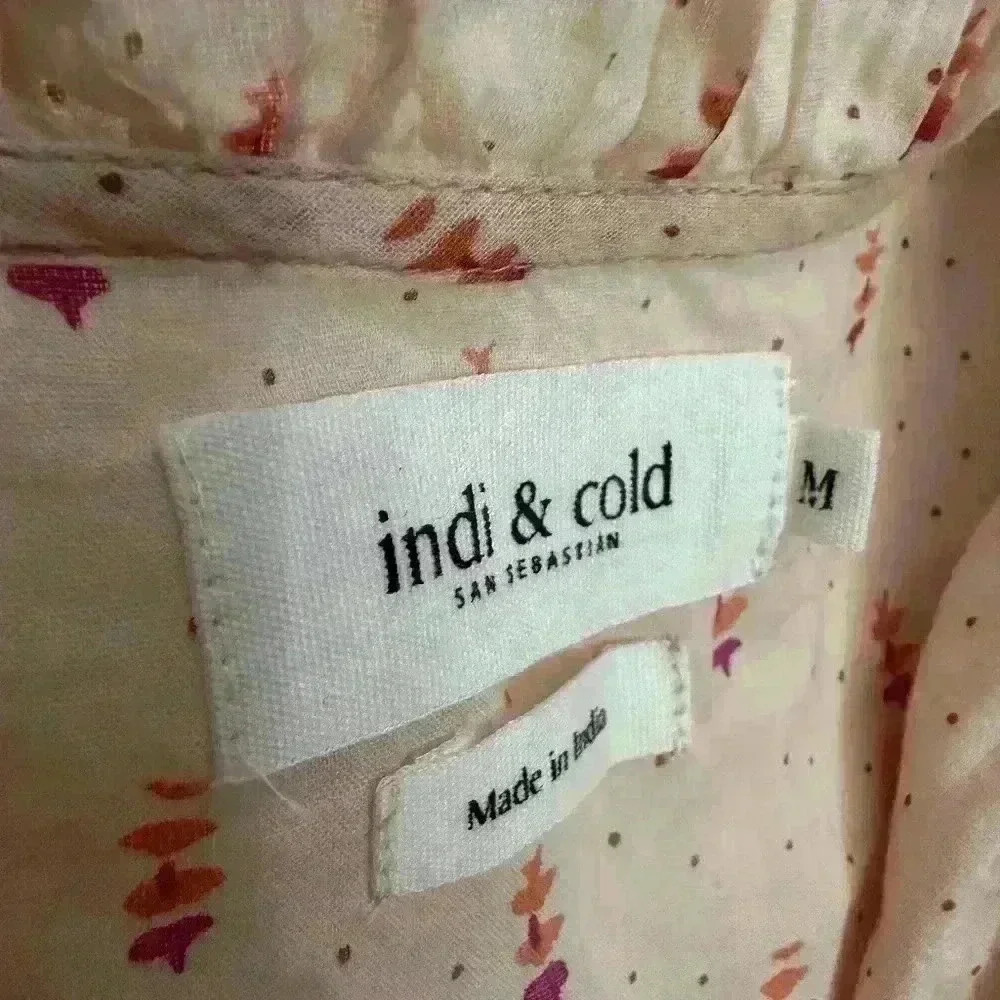 INDI & COLD 100% Cotton Tassle blouse- Flow, Bohemian look -Size Medium - Picture 3 of 6